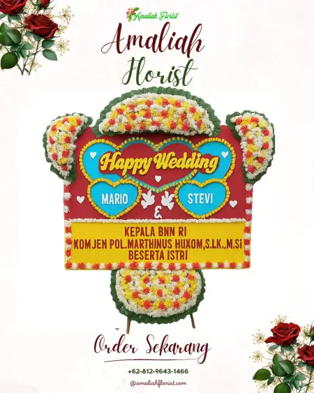 Papan Bunga Pernikahan Tiang Pumpung